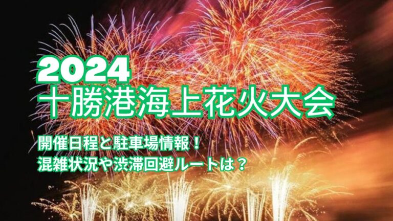 十勝港海上花火大会2024の開催日程と駐車場情報！混雑状況や渋滞回避ルートは？